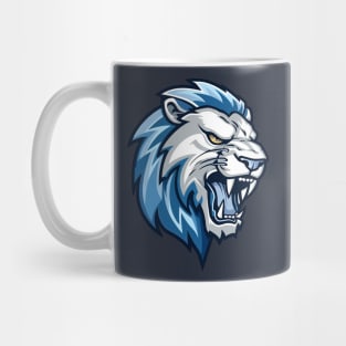 Blue Lions Head Mug